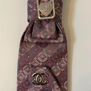 Pink and Gray Patterned Silk tie